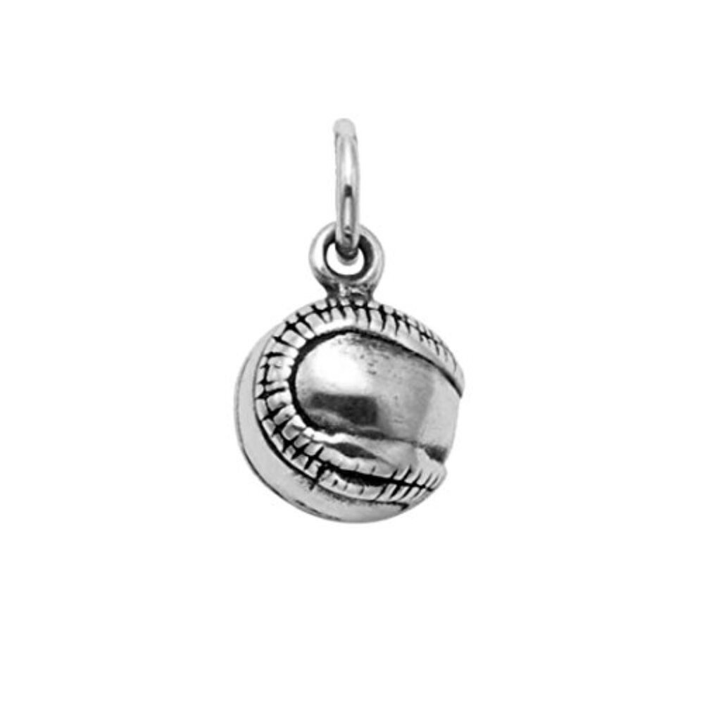 Sterling Silver Baseball Pendant/Charm, Sporty jewelry, Unisex pendant
